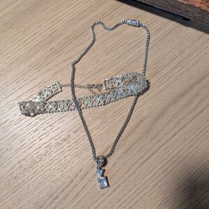 Elegant Silver Necklace Set